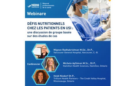 Webinaire : Défis nutritionnels chez les patients en USI : une discussion de groupe basée sur des études de cas (2024)